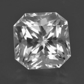 Quarzo Bianco naturale da 9.05 ct, Taglio smeraldo, VVS-VS