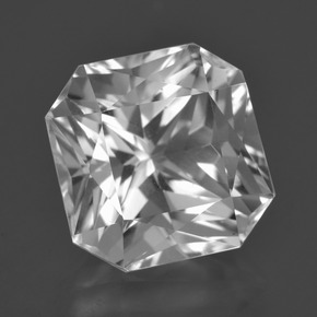 Quarzo Bianco naturale da 9.05 ct, Taglio smeraldo, VVS-VS