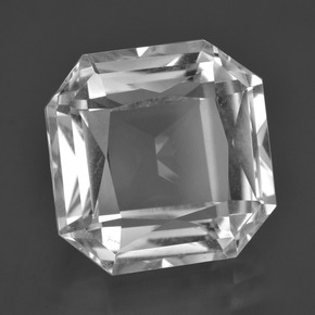 Quarzo Bianco naturale da 10.84 ct, Taglio smeraldo, VVS-VS