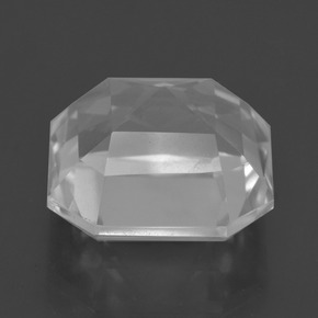 Quarzo Bianco naturale da 10.84 ct, Taglio smeraldo, VVS-VS