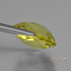 Quarzo naturale giallo da 5,31 ct, taglio rotondo, VVS-VS
