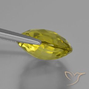 Quarzo Giallo medio naturale da 5.28 ct, Rotondo, VVS-VS