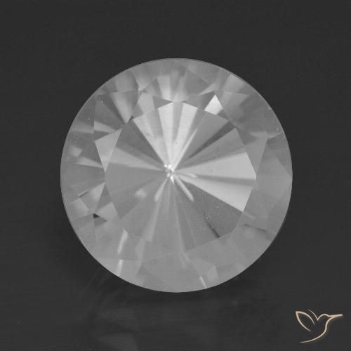7.50ct Naturale Bianco Quarzo, Rotondo, VVS-VS