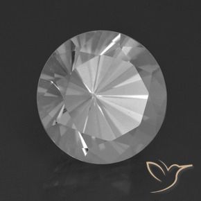 Quarzo Bianco naturale da 7.50 ct, Rotondo, VVS-VS