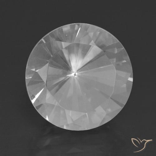 8.90ct Naturale Bianco Quarzo, Rotondo, VVS-VS