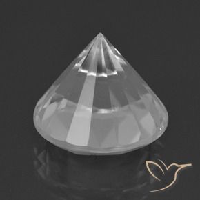 Quarzo Bianco naturale da 8.90 ct, Rotondo, VVS-VS