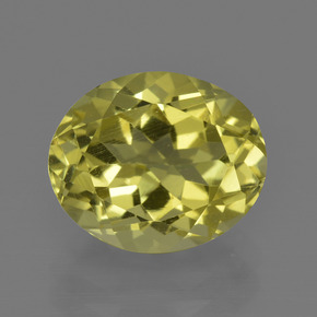 Quarzo naturale giallo da 3,59 ct, taglio ovale, VS