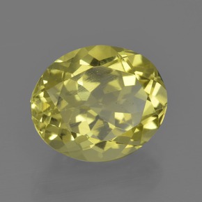 Quarzo naturale giallo da 3,59 ct, taglio ovale, VS