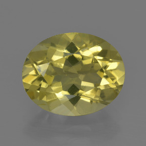 Quarzo naturale giallo da 3,04 ct, taglio ovale, VS