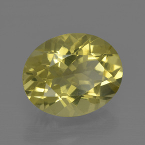 Quarzo naturale giallo da 3,04 ct, taglio ovale, VS