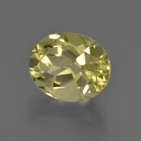 Quarzo Giallo limone naturale da 3.76 ct, Taglio ovale, VVS