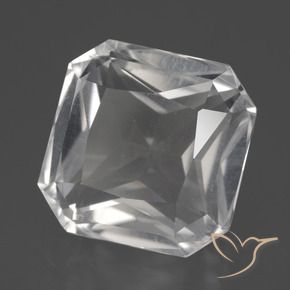 Quarzo Bianco trasparente naturale da 11.27 ct, Ottagonale / Taglio smeraldo, VVS-VS