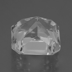 Quarzo naturale bianco da 6,46 ct, taglio smeraldo, VVS-VS