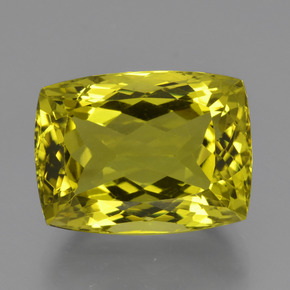 Quarzo naturale giallo da 22,65 ct, taglio a cuscino, VVS