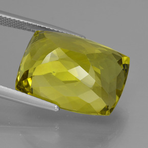 Quarzo naturale giallo da 22,65 ct, taglio a cuscino, VVS