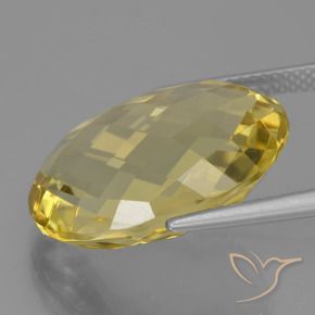 Quarzo Giallo chiaro naturale da 17.03 ct, Ovale, VS