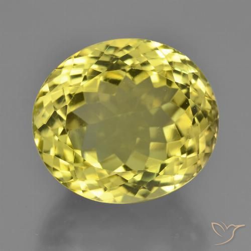 18.09ct Naturale Giallo medio-chiaro Quarzo, Ovale, VVS-VS