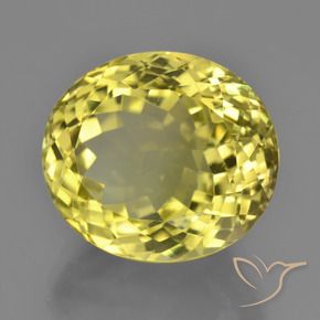 Quarzo Giallo medio-chiaro naturale da 18.09 ct, Ovale, VVS-VS