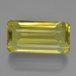 Quarzo naturale giallo da 18,76 ct, taglio smeraldo, VS