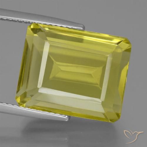 Quarzo Giallo vivido naturale da 17.54 ct, Ottagonale / Taglio smeraldo, VVS-VS