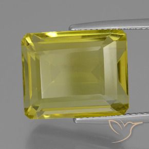 Quarzo Giallo vivido naturale da 17.54 ct, Ottagonale / Taglio smeraldo, VVS-VS