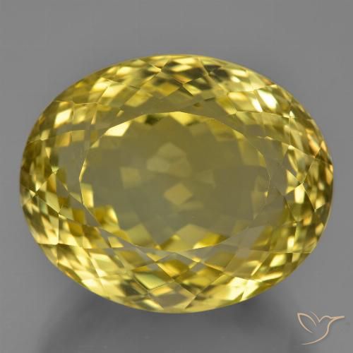 28.14ct Naturale Giallo medio Quarzo, Ovale, VVS