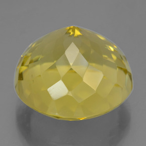 Quarzo naturale giallo da 24,67 ct, taglio rotondo, VS