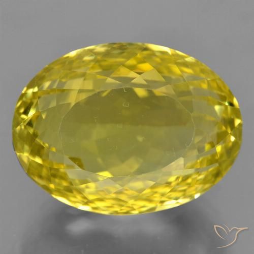 27.92ct Naturale Bombo Giallo Quarzo, Ovale, VVS-VS