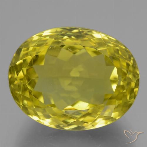 21.76ct Naturale Giallo mais Quarzo, Ovale, VVS