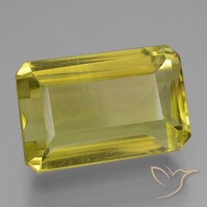 Quarzo Giallo medio-chiaro naturale da 15.59 ct, Ottagonale / Taglio smeraldo, VVS-VS
