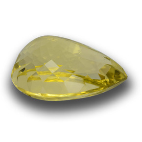 Quarzo naturale giallo da 17,50 ct, taglio a pera, VVS