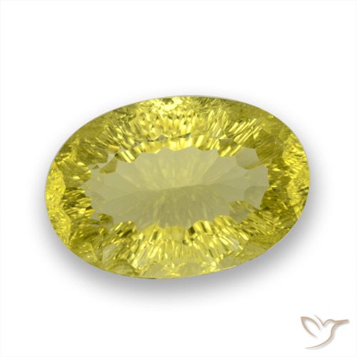 26.58ct Naturale Giallo medio Quarzo, Ovale, VVS