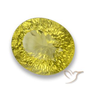 Quarzo Giallo chiaro naturale da 41.57 ct, Ovale, VVS