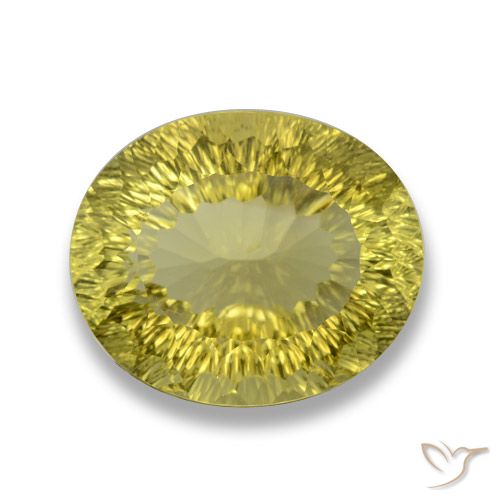 30.65ct Naturale Giallo Ananas Quarzo, Ovale, VVS