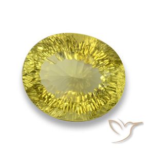 Quarzo Giallo Ananas naturale da 30.65 ct, Ovale, VVS
