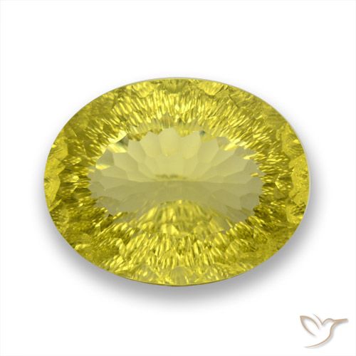 61.96ct Naturale Giallo Ananas Quarzo, Ovale, VVS