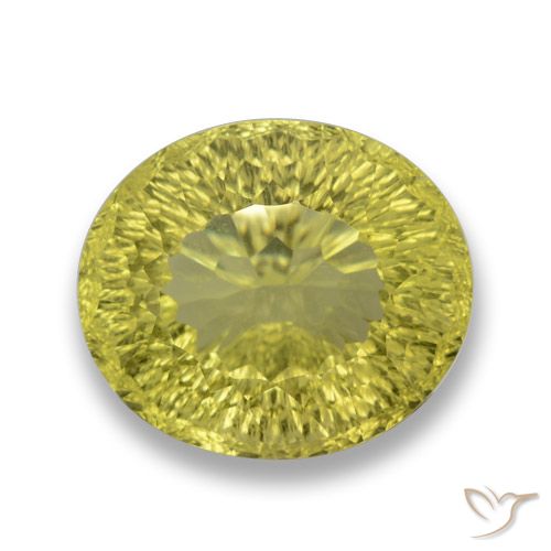 29.40ct Naturale Giallo medio Quarzo, Ovale, VVS