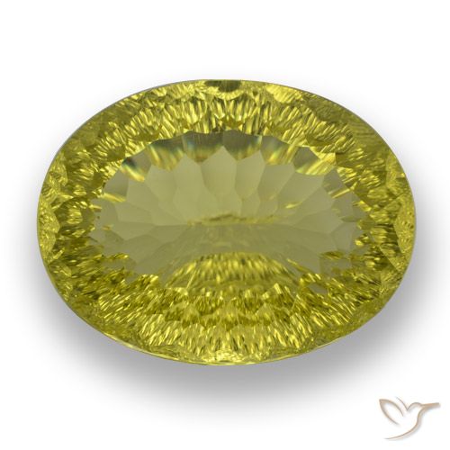 63.61ct Naturale Giallo Ananas Quarzo, Ovale, VVS