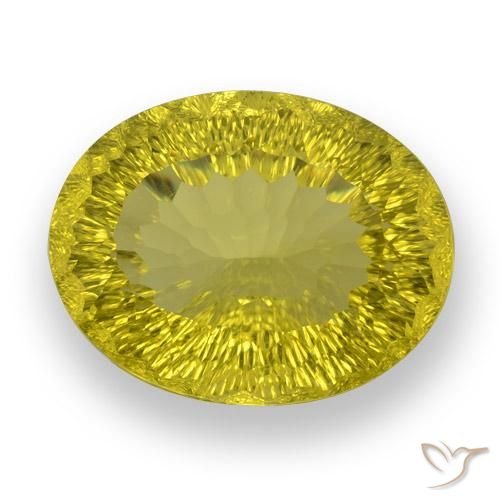 57.99ct Naturale Giallo ricco Quarzo, Ovale, VVS
