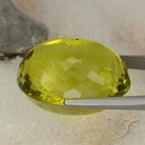 Quarzo Giallo verdastro naturale da 52.58 ct, Ovale, VVS
