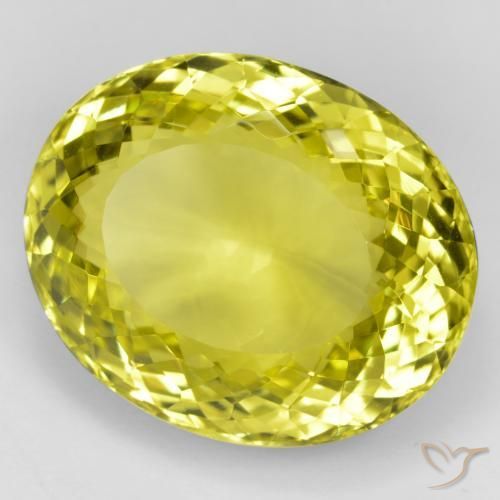 Quarzo Giallo medio naturale da 48.95 ct, Ovale, VVS