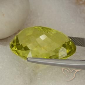 Quarzo Giallo verdastro naturale da 39.34 ct, Ovale, VVS