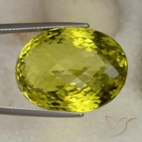 Quarzo Giallo verdastro naturale da 41.13 ct, Ovale, VVS