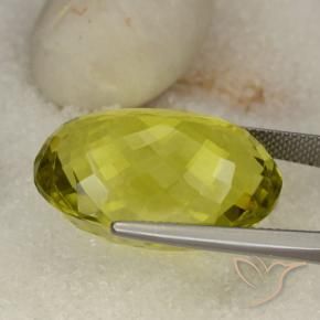 Quarzo Giallo verdastro naturale da 41.13 ct, Ovale, VVS