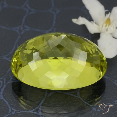 Quarzo Limone giallo naturale da 44.72 ct, Ovale, VVS-VS