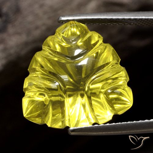 13.92ct Naturale Giallo intenso Quarzo, Taglio trillion, Trasparente