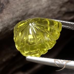 Quarzo Giallo intenso naturale da 13.92 ct, Taglio trillion, Trasparente