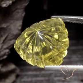 Quarzo Giallo Ananas Chiaro naturale da 15.33 ct, Taglio trillion, Trasparente