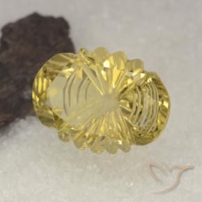Quarzo Oro medio naturale da 14.86 ct, Ovale, Trasparente