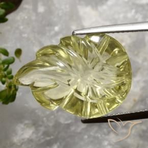 Quarzo Giallo pallido naturale da 12.97 ct, Taglio a fantasia, Trasparente